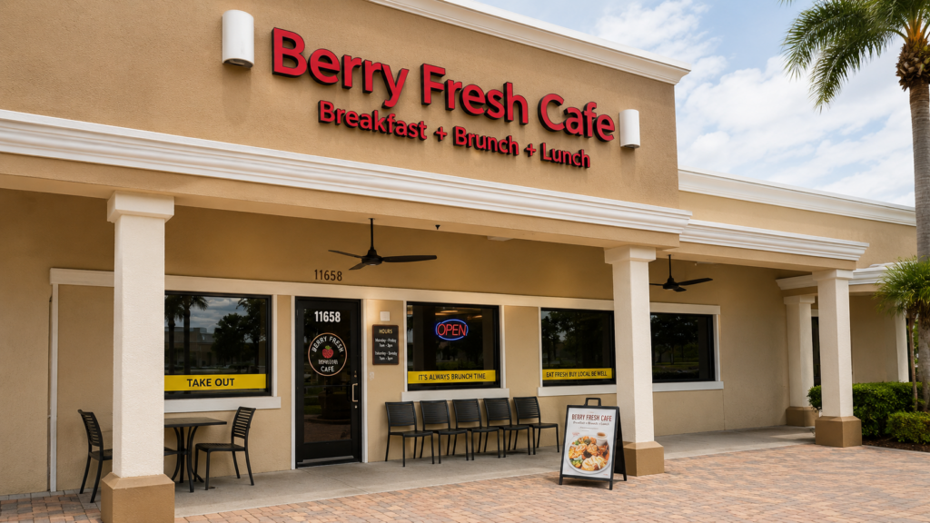 Berry Fresh Cafe Palm Beach Gardens storefront, daytime
