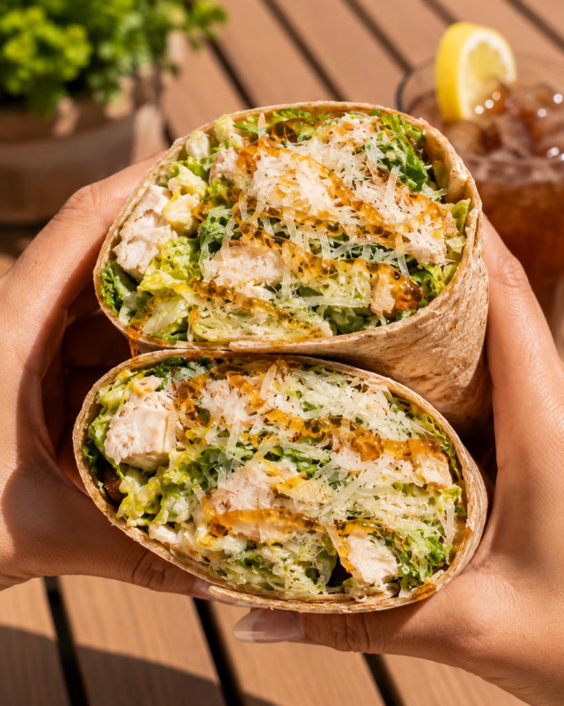 Hot Honey Chicken Caesar Wrap