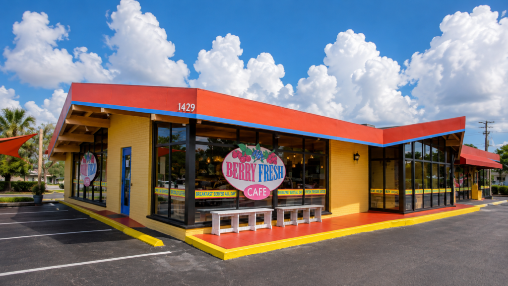 Berry Fresh Cafe Stuart storefront, daytime