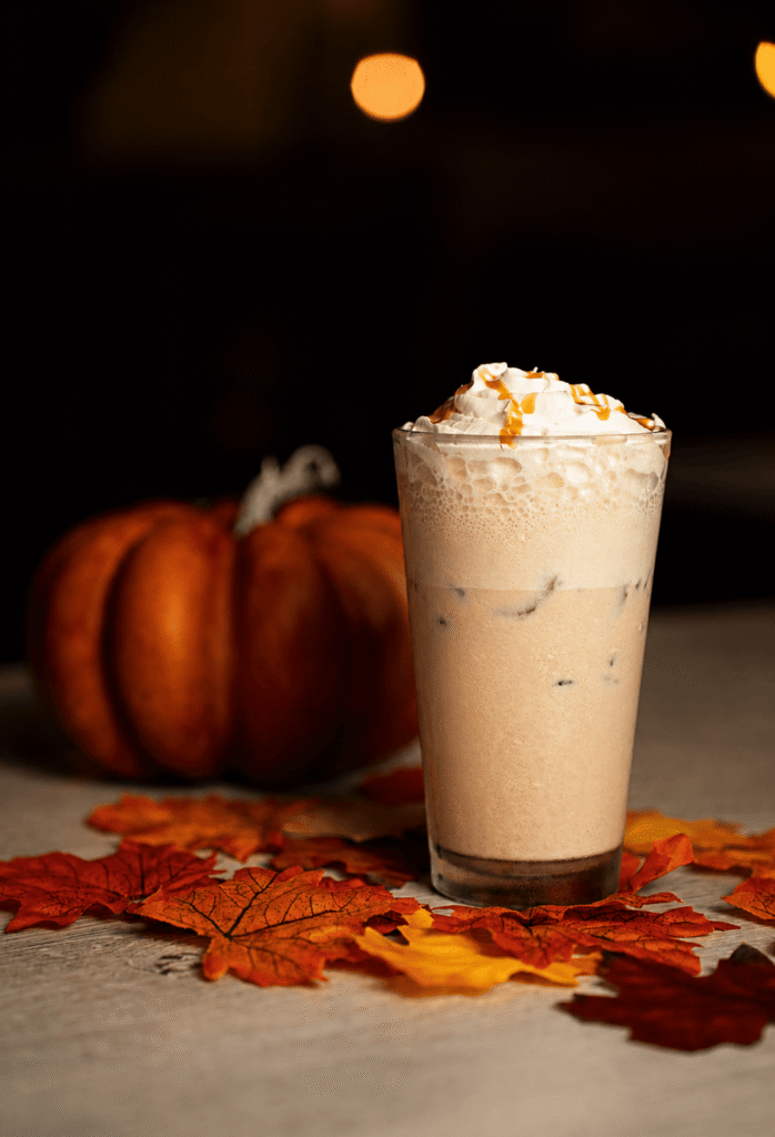 Iced Pumpkin Spice Matcha Latte Available from Berry Fresh Cafe